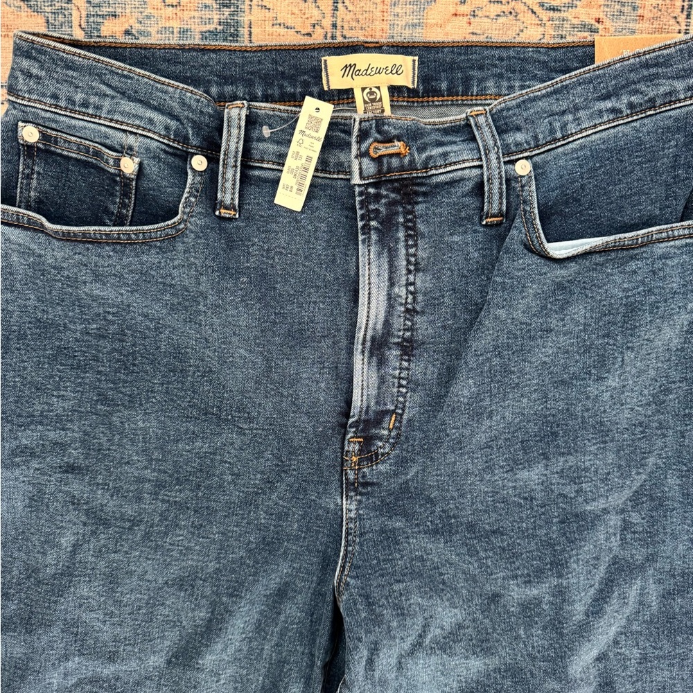 Madewell NWT Women's Vintage Straight High Rise Jeans in Dark Blue